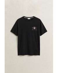 GANT - Regular Fit Embroidered Archive Shield T-Shirt Size: L - Lyst