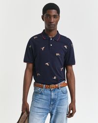 GANT - Embroidered Polo Shirt - Lyst