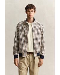 GANT - Cotton Blend Harrington Jacket Mahogany - Lyst