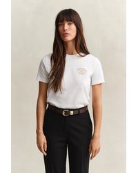 GANT - Rope Graphic T-Shirt Eggshell - Lyst
