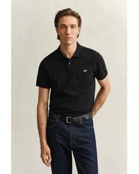 GANT - Regular Fit Short Sleeve Shield Logo Pique Polo Size: M - Lyst