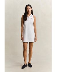 GANT - Sleeveless Piqué Polo Dress - Lyst