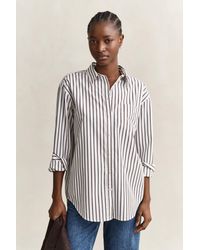 GANT - Relaxed Fit Classic Striped Poplin Shirt - Lyst