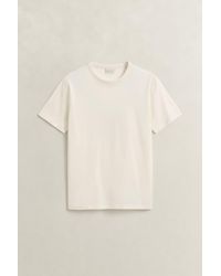 GANT - Pima Cotton T-Shirt Cream - Lyst