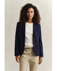 GANT - Slim Fit Piqué Blazer - Lyst