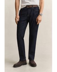 GANT - Regular Clean Wash Jeans Dark - Lyst