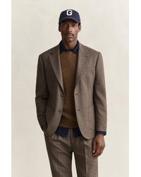 GANT - Wool Herringbone Suit Jacket - Lyst