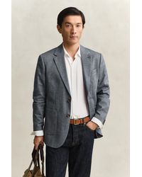 GANT - Herringbone Suit Jacket Marine - Lyst
