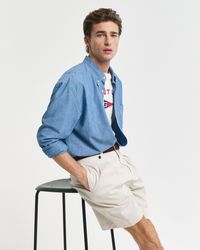 GANT - Relaxed Fit Cotton Twill Chino Shorts - Lyst