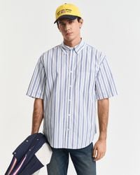 GANT - Relaxed Fit Short Sleeve Heritage Poplin Shirt - Lyst