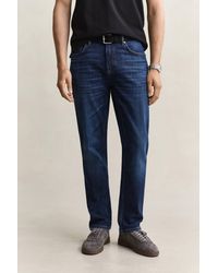 GANT - Regular Fit Jeans Mid Worn In - Lyst