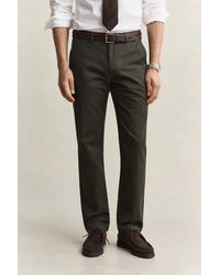 GANT - Regular Fit Smart Chinos Dark Moss - Lyst