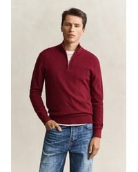 GANT - Herringbone Half-Zip Sweater Plumped - Lyst