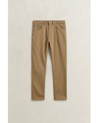 GANT - Regular Fit Twill Jeans Light Taupe - Lyst