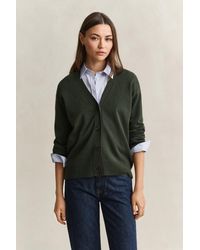 GANT - Superfine Lambswool Cardigan - Lyst