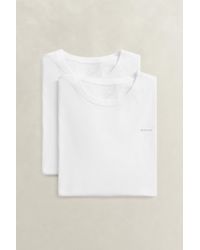 GANT - 2-Pack Crew Neck T-Shirts - Lyst