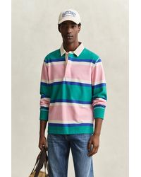 GANT - Block Striped Rugger - Lyst