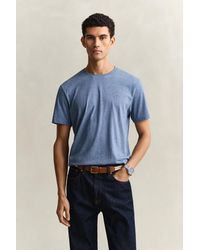 GANT - Regular Fit Shield T-Shirt Denim Melange - Lyst