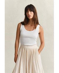GANT - Ribbed Tank Top - Lyst