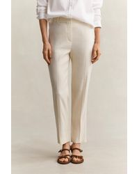 GANT - Tailored Linen Stretch Pants - Lyst