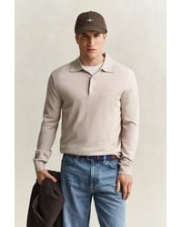 GANT - Extra Fine Merino Wool Polo Sweater - Lyst