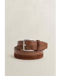 GANT - Leather Suede Mixed Belt Mahogany - Lyst