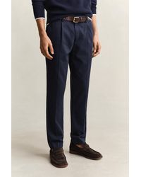 GANT - Lyocell Blend Pants Evening - Lyst