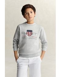 GANT - Teens Archive Shield Sweatshirt Melange - Lyst