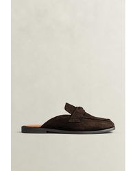 GANT - Gimble Suede Mules Dark - Lyst