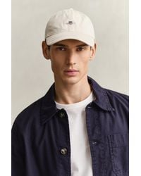 GANT - Shield Cotton Twill Cap Putty - Lyst