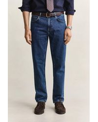 GANT - Regular Fit Clean Wash Jeans Mid Vintage - Lyst