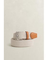 GANT - Braided Elastic Belt Putty - Lyst