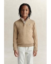 GANT - Teens Teen Boys Shield Half-Zip Sweater - Lyst