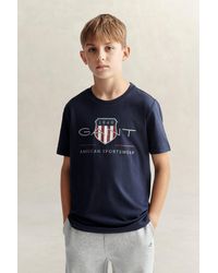 GANT - Teens Archive Shield T-Shirt Evening - Lyst