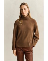GANT - Wool Cashmere Turtleneck Sweater Warm - Lyst