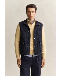 GANT - Quilted Vest Evening - Lyst