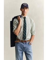 GANT - Banker Stripe Classic Poplin Shirt - Lyst