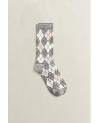 GANT - Argyle Check Socks Melange - Lyst