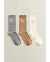 GANT - 3-Pack G Script Socks Melange - Lyst