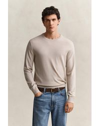 GANT - Merino Wool Crew Neck Sweater - Lyst