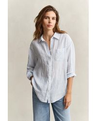 GANT - Relaxed Fit Striped Linen Shirt - Lyst