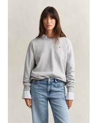 GANT - Shield Crew Neck Sweatshirt - Lyst