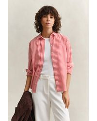 GANT - Regular Fit Striped Classic Poplin Shirt - Lyst