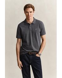 GANT - Regular Fit Short Sleeve Shield Logo Pique Polo - Lyst