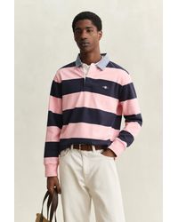 GANT - Chambray Collar Striped Heavy Rugger - Lyst