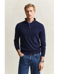 GANT - Extra Fine Merino Wool Half-Zip Sweater - Lyst