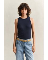 GANT - Ribbed Tank Top Evening - Lyst