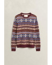 GANT - Fair Isle Crew Neck Sweater - Lyst
