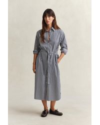 GANT - Striped Poplin Shirt Dress Classic - Lyst