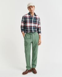 GANT - Relaxed Fit Linen Drawstring Pants - Lyst